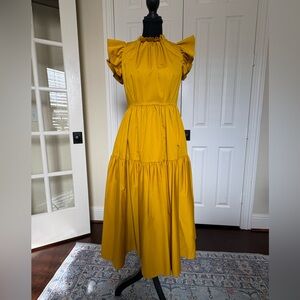 ANTONIO MELANI Mustard Maxi Dress NWT